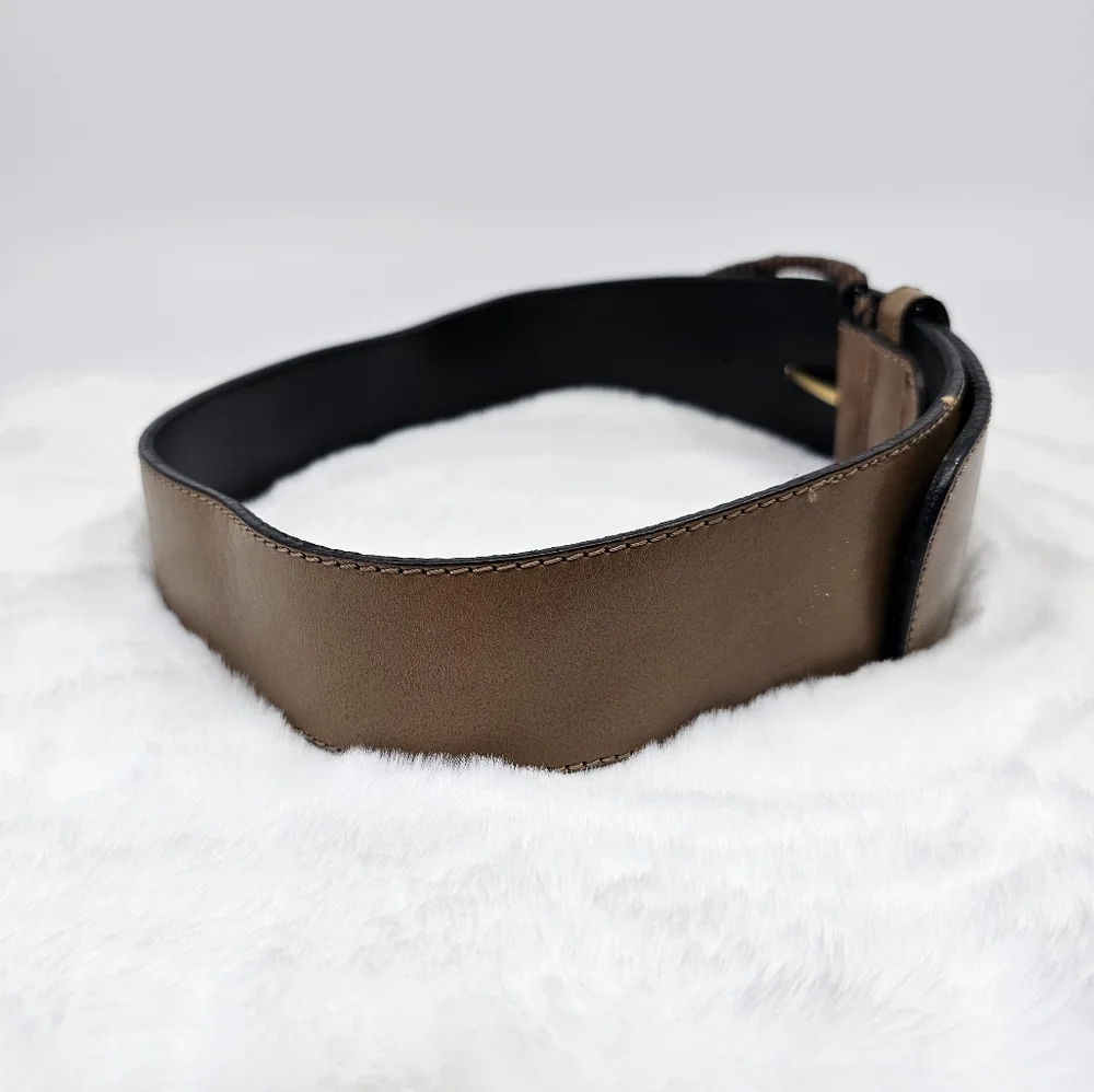 Pellateri vintage Italy brown leather belt small